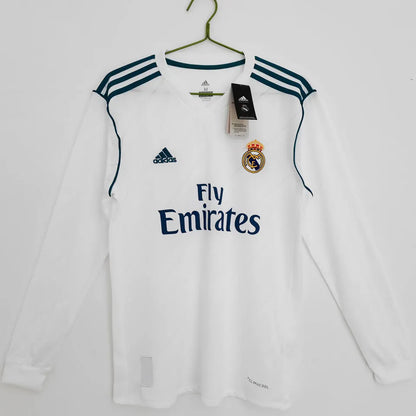 ADIDAS Real Madrid 17/18 langärmliges Heimtrikot Retro