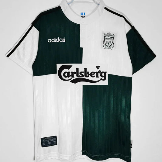 ADIDAS FC Liverpool 95/96 Auswärtstrikot Grün-Weiß Retro