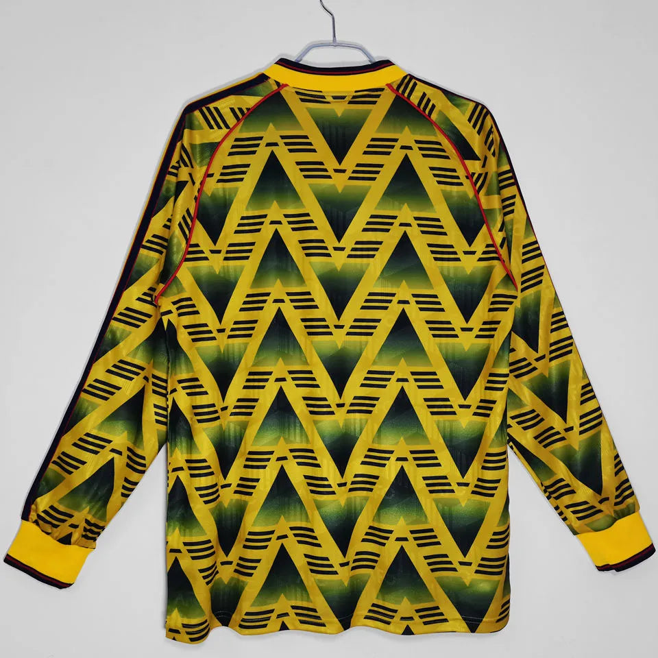 ADIDAS FC Arsenal 91/92 Auswärtstrikot Gelb Langarm Retro