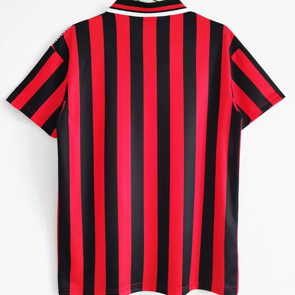 UMBRO Manchester City 95/96 Auswärtstrikot Rot-Schwarz Retro