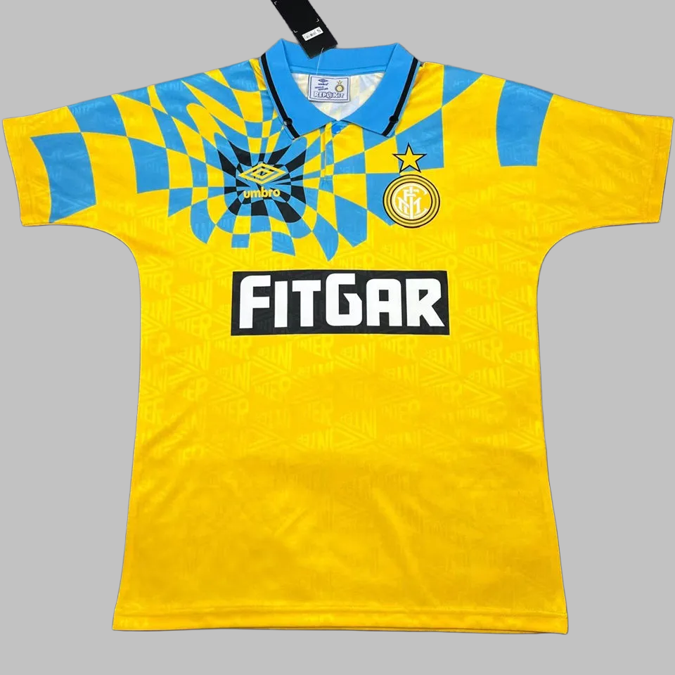 UMBRO Inter Mailand 1991/92 3. Trikot Gelb Retro