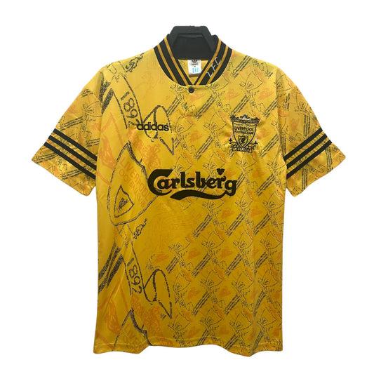 ADIDAS FC Liverpool 94-96 Auswärtstrikot Gelb Retro