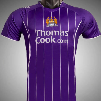 Manchester City 2007/08 Auswärtstrikot Lila Retro