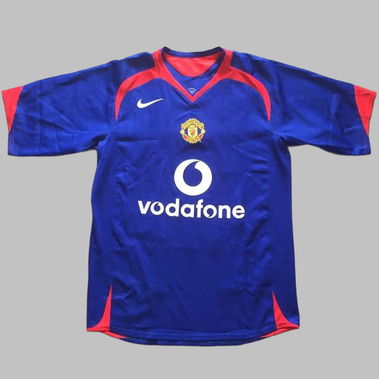 NIKE Manchester United 2005/06 Auswärtstrikot Blau Retro