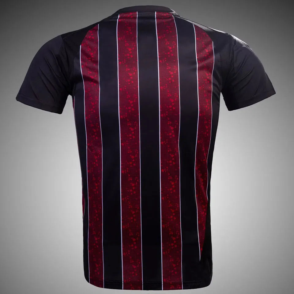 Manchester City 2008/09 Auswärtstrikot Rot-Schwarz Retro