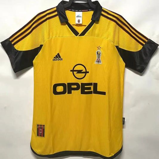 ADIDAS AC Milan 1999/2000 Auswärtstrikot Gelb Retro