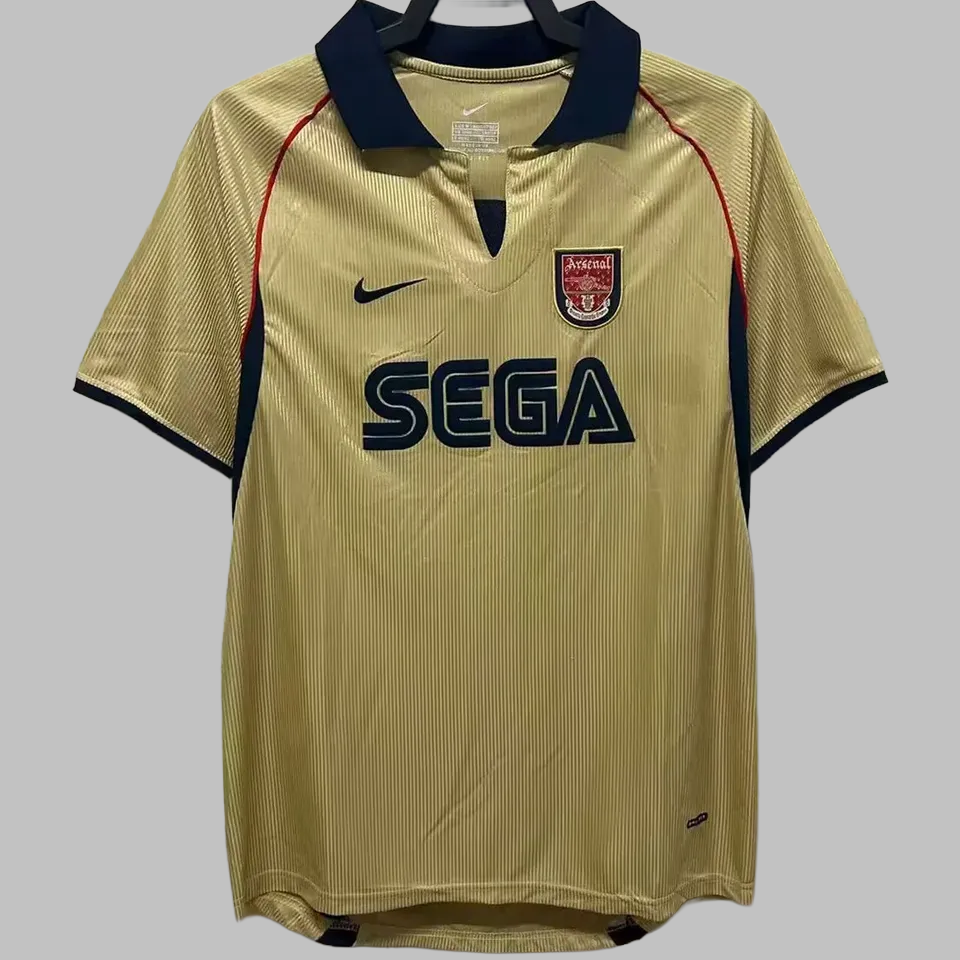 NIKE FC Arsenal 2001/02 Auswärtstrikot Gold Retro