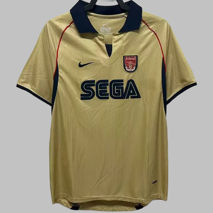 NIKE FC Arsenal 2001/02 Auswärtstrikot Gold Retro