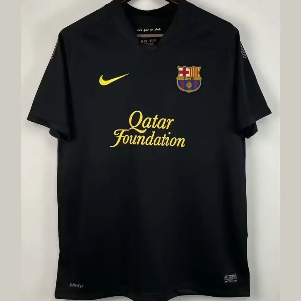 NIKE FC Barcelona 2011/12 Auswärtstrikot Schwarz Retro